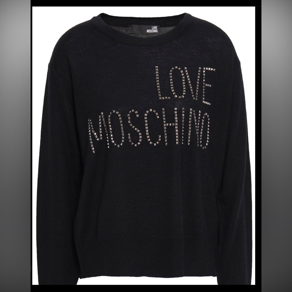 Moschino Studded Wool-Blend Sweater